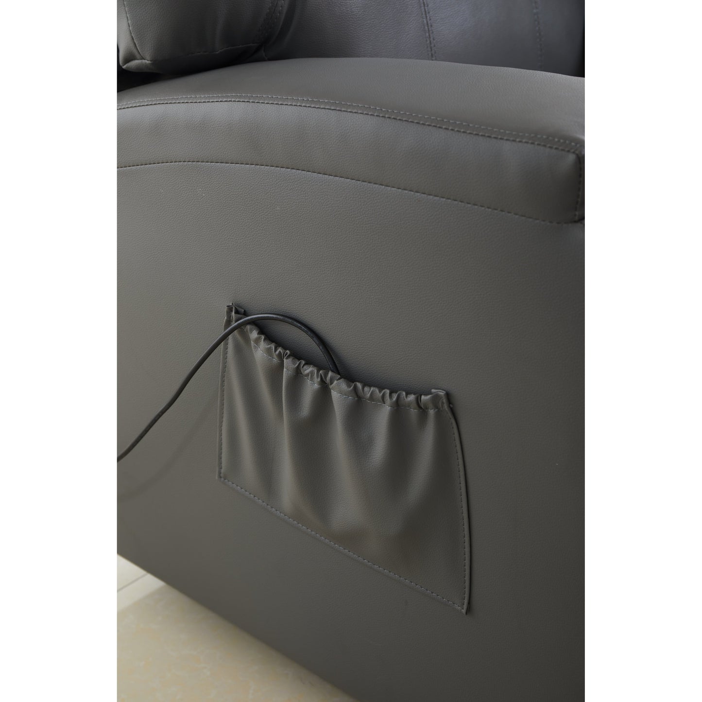 Poltrona reclinabile elettrica in pelle PU per anziani