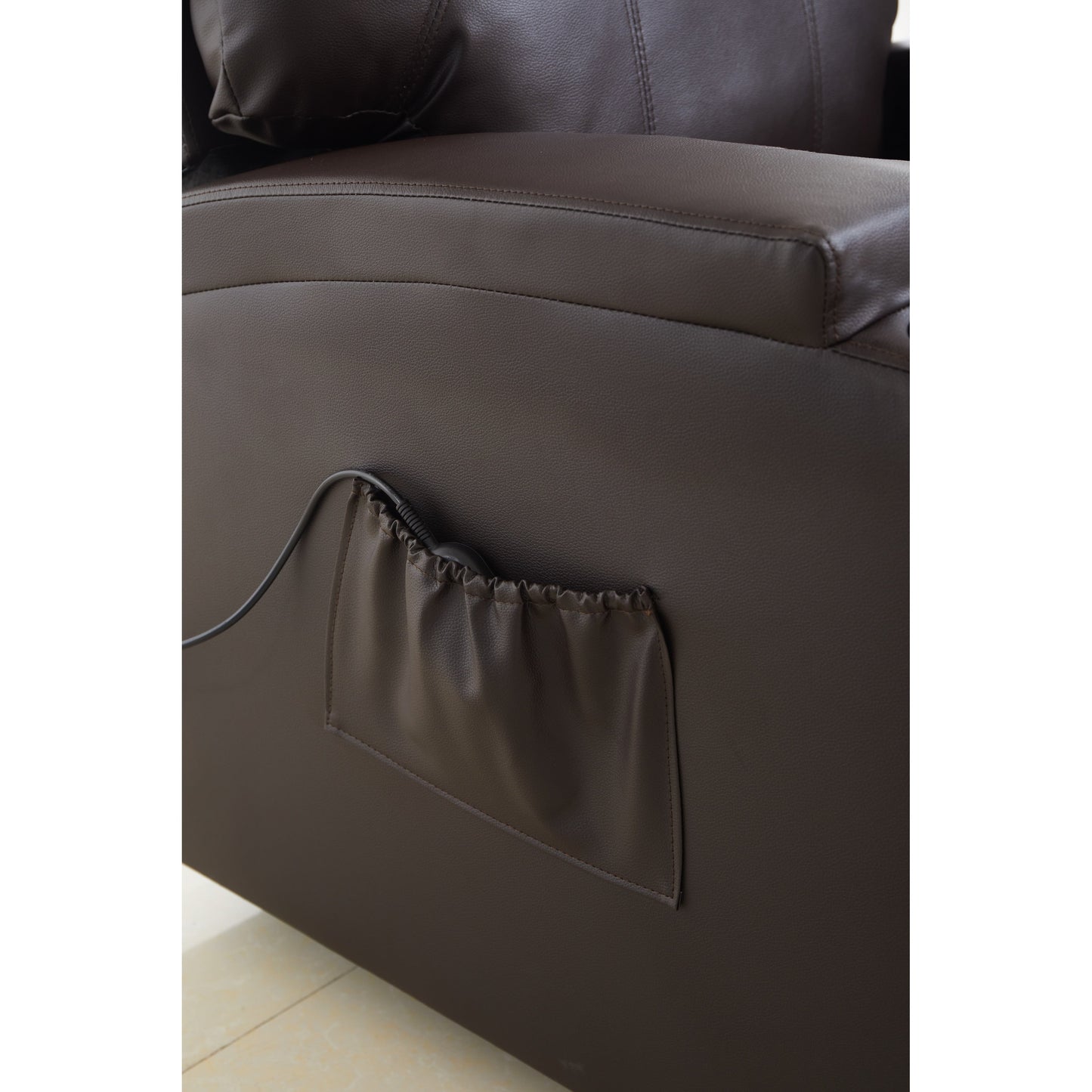 Poltrona reclinabile elettrica in pelle PU per anziani