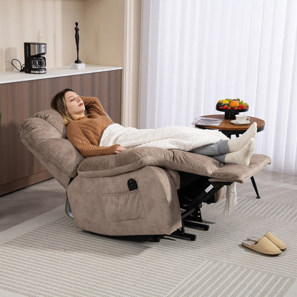 Poltrona reclinabile elettrica per anziani, poltrona reclinabile resistente con meccanismo di movimento di sicurezza e rivestimento confortevole