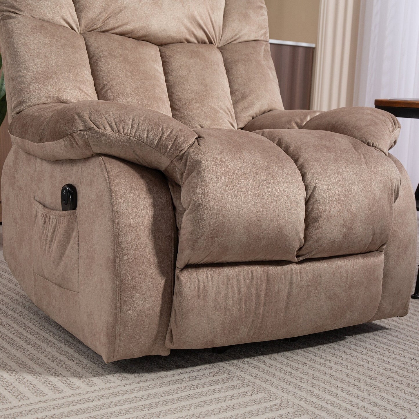 Poltrona reclinabile elettrica per anziani, poltrona reclinabile resistente con meccanismo di movimento di sicurezza e rivestimento confortevole