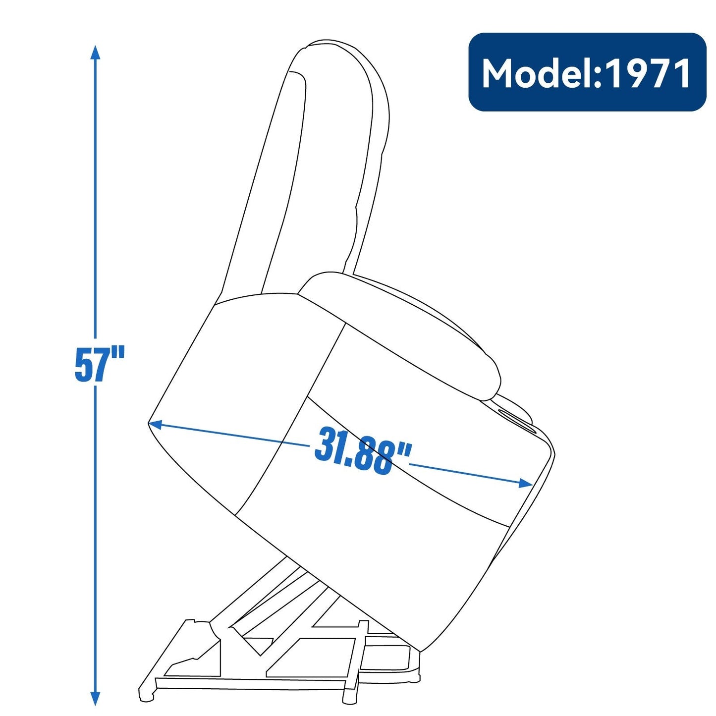 Poltrona reclinabile elettrica con massaggio e calore per anziani