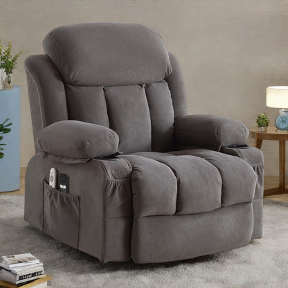 Poltrona reclinabile elettrica con massaggio e calore, divano con sollevamento elettrico con telecomando, porta USB