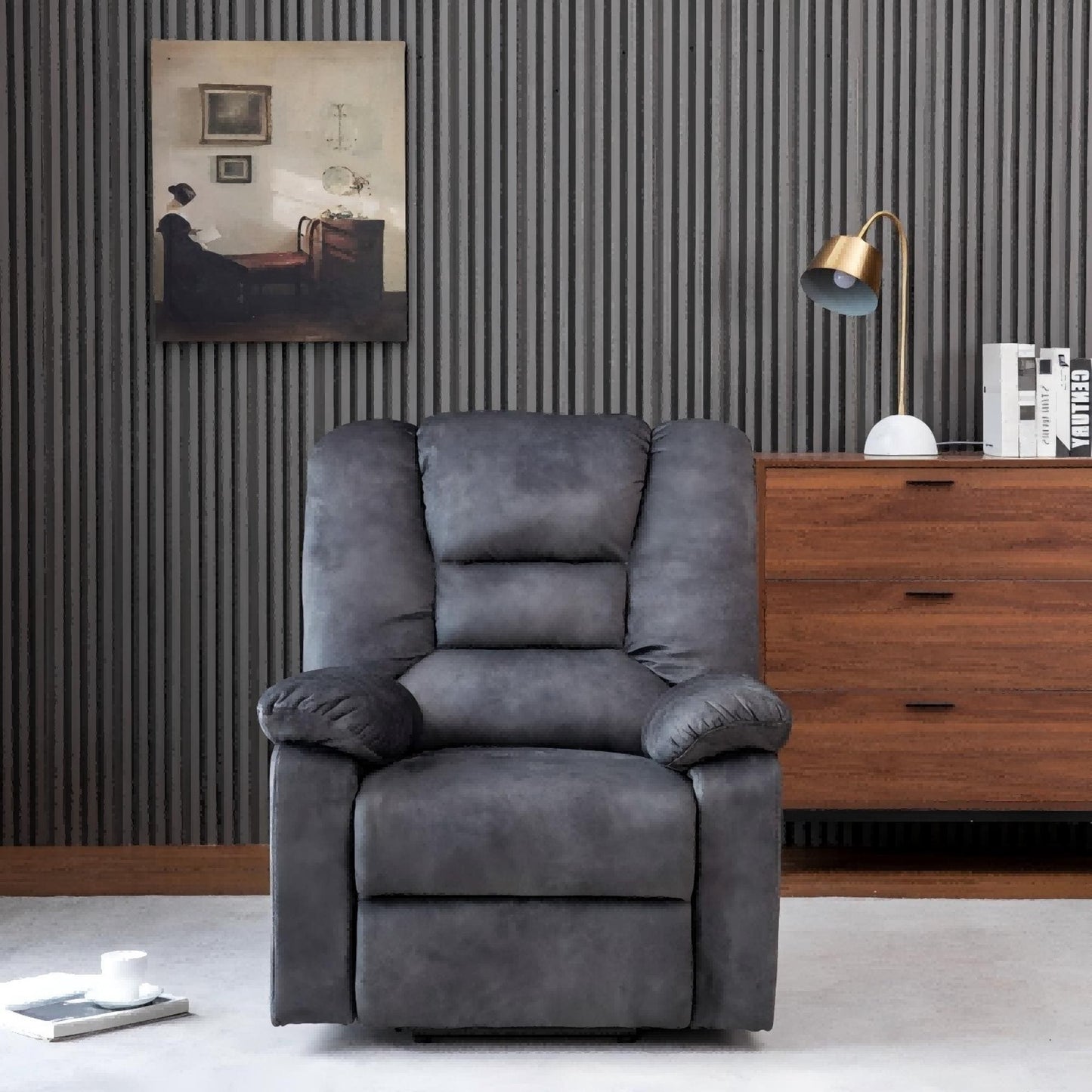 Poltrona reclinabile elettrica con funzione di massaggio e riscaldamento e porta di ricarica USB