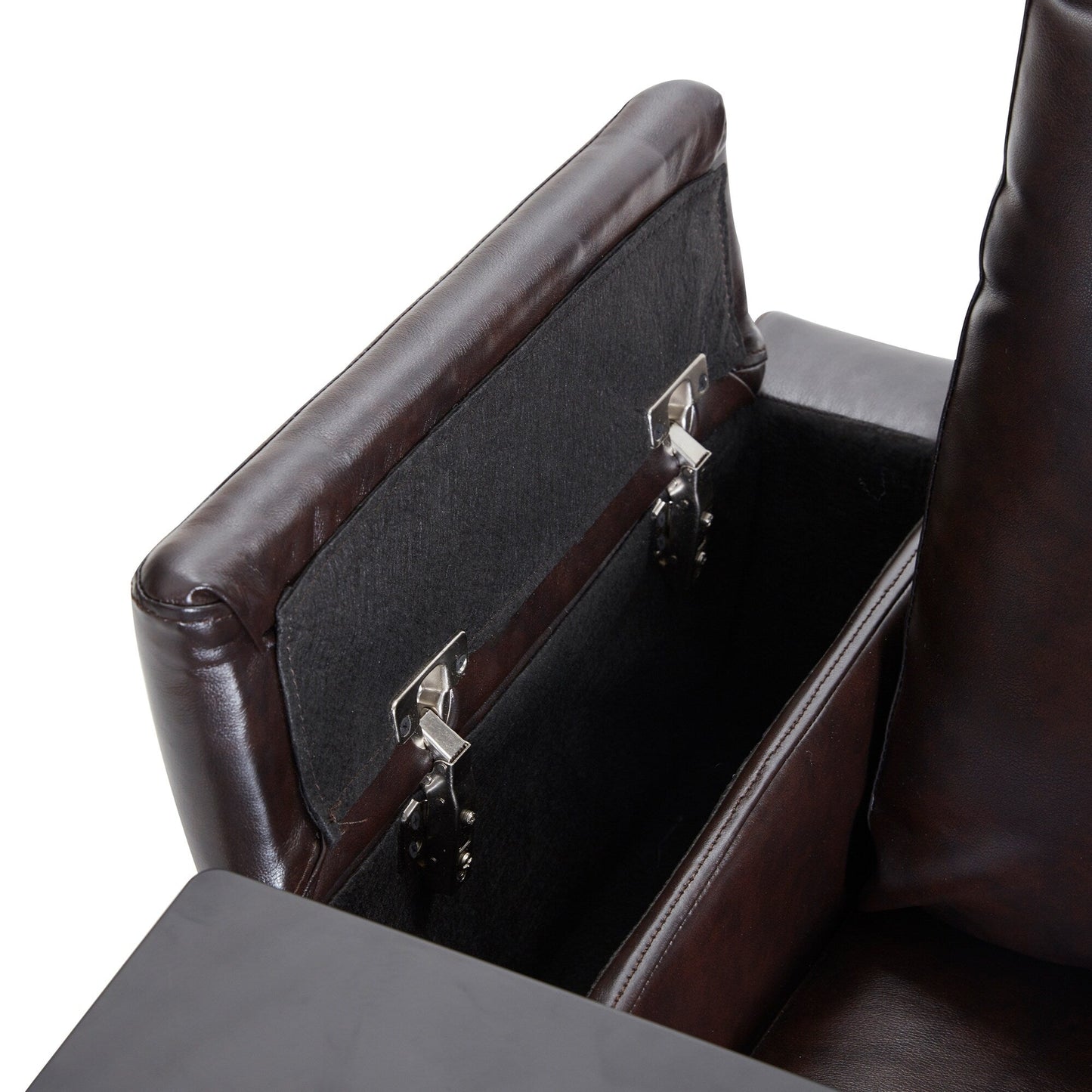 Poltrona reclinabile Nestfair Power Motion con 2 portabicchieri e tavolino girevole a 360°