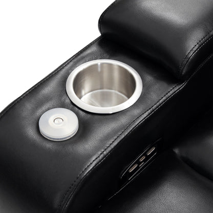 Poltrona reclinabile Nestfair Power Motion con 2 portabicchieri e tavolino girevole a 360°