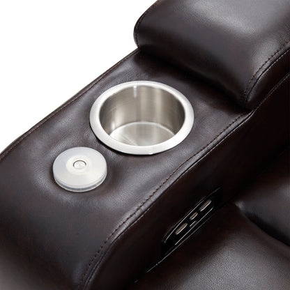 Poltrona reclinabile Nestfair Power Motion con 2 portabicchieri e tavolino girevole a 360°