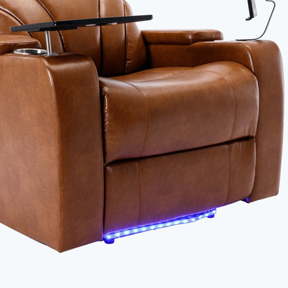 Poltrona reclinabile Power Motion con porta di ricarica USB e bracciolo nascosto, con pratico portabicchieri e stereo