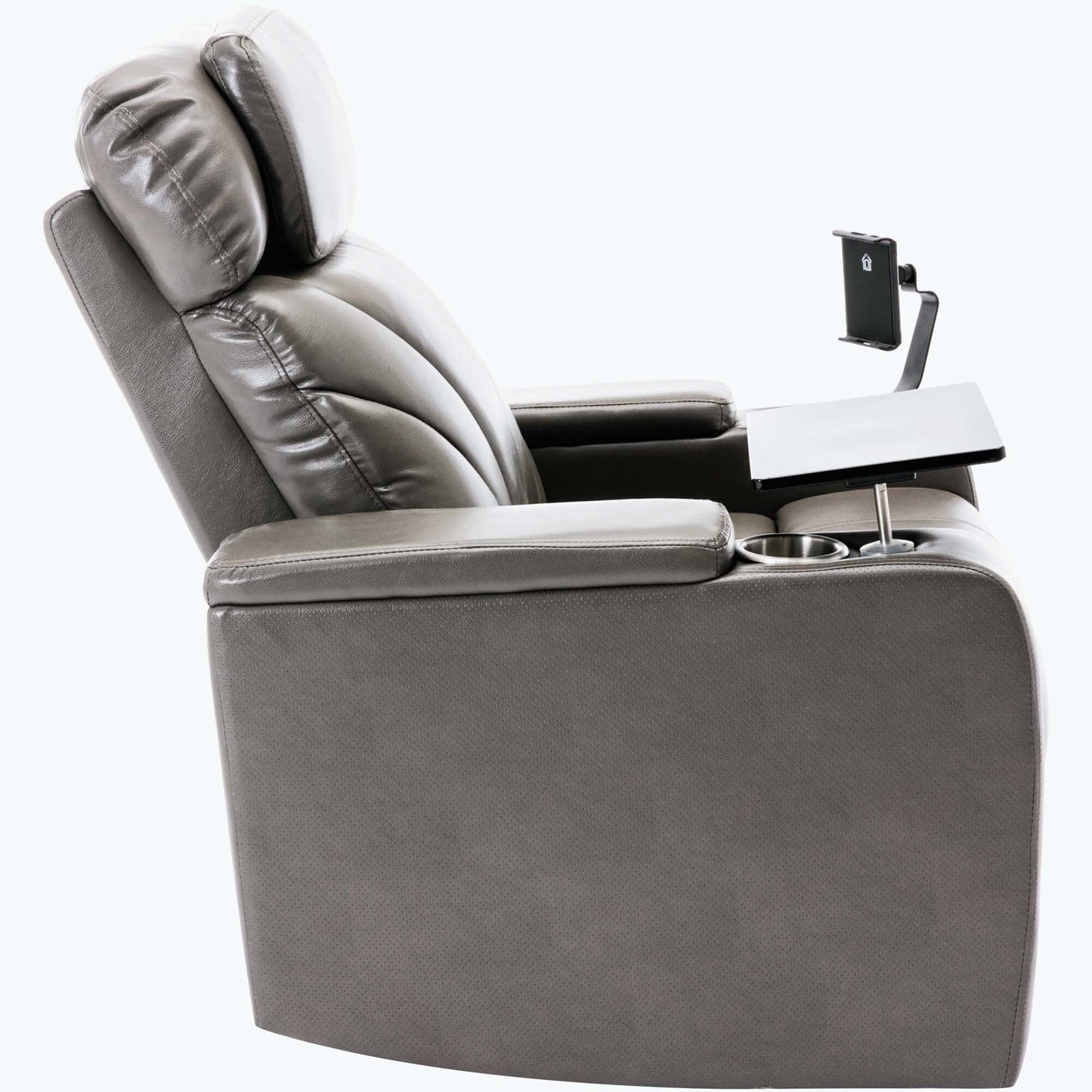 Poltrona reclinabile Power Motion con porta di ricarica USB e bracciolo nascosto, con pratico portabicchieri e stereo