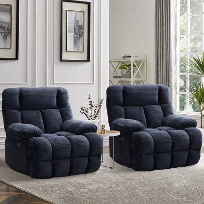 Poltrona reclinabile elettrica di grandi dimensioni, poltrona reclinabile Big Man extra large a gravità zero per soggiorno con porta USB 43L*39W*43H