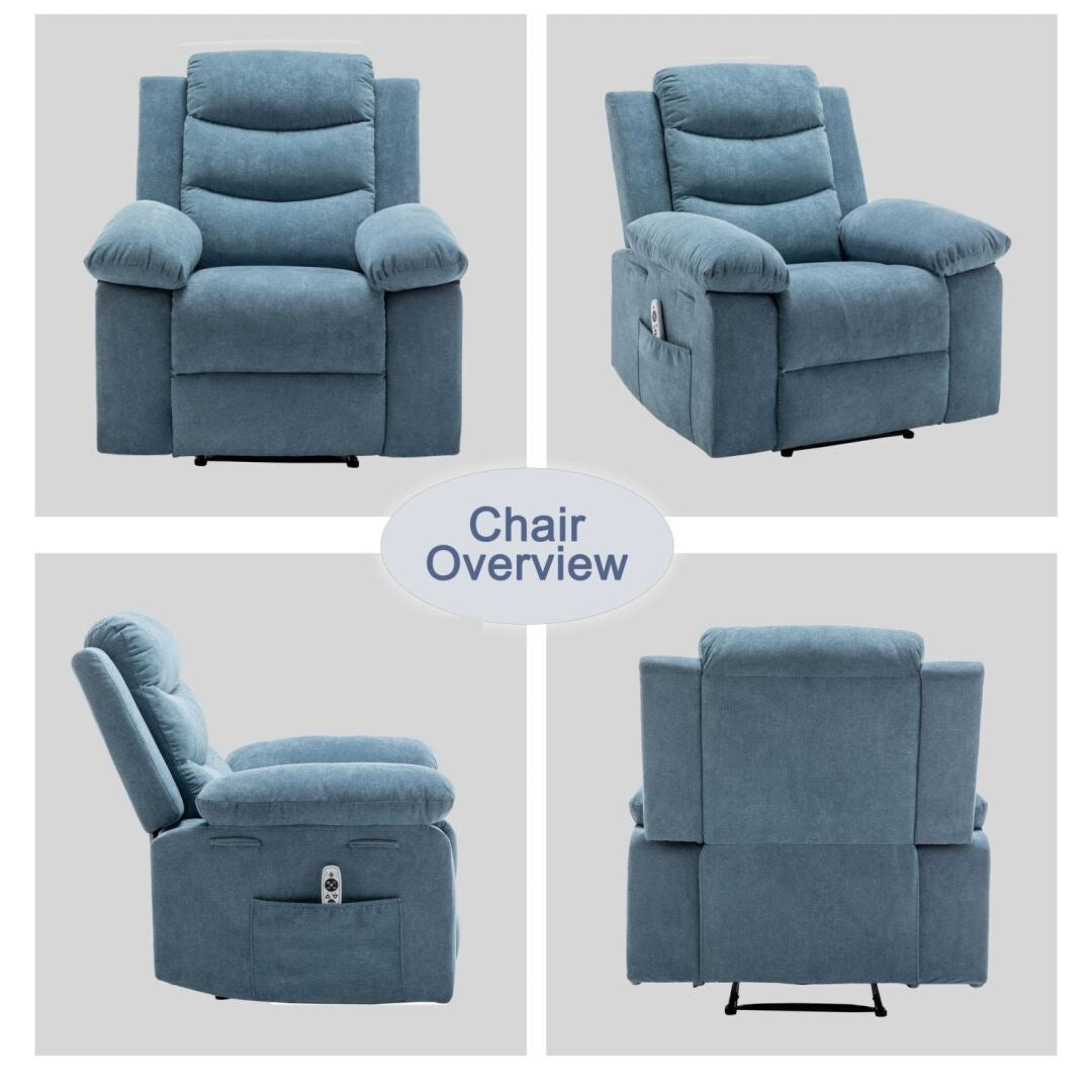 Poltrona reclinabile elettrica con funzione di massaggio regolabile per il soggiorno