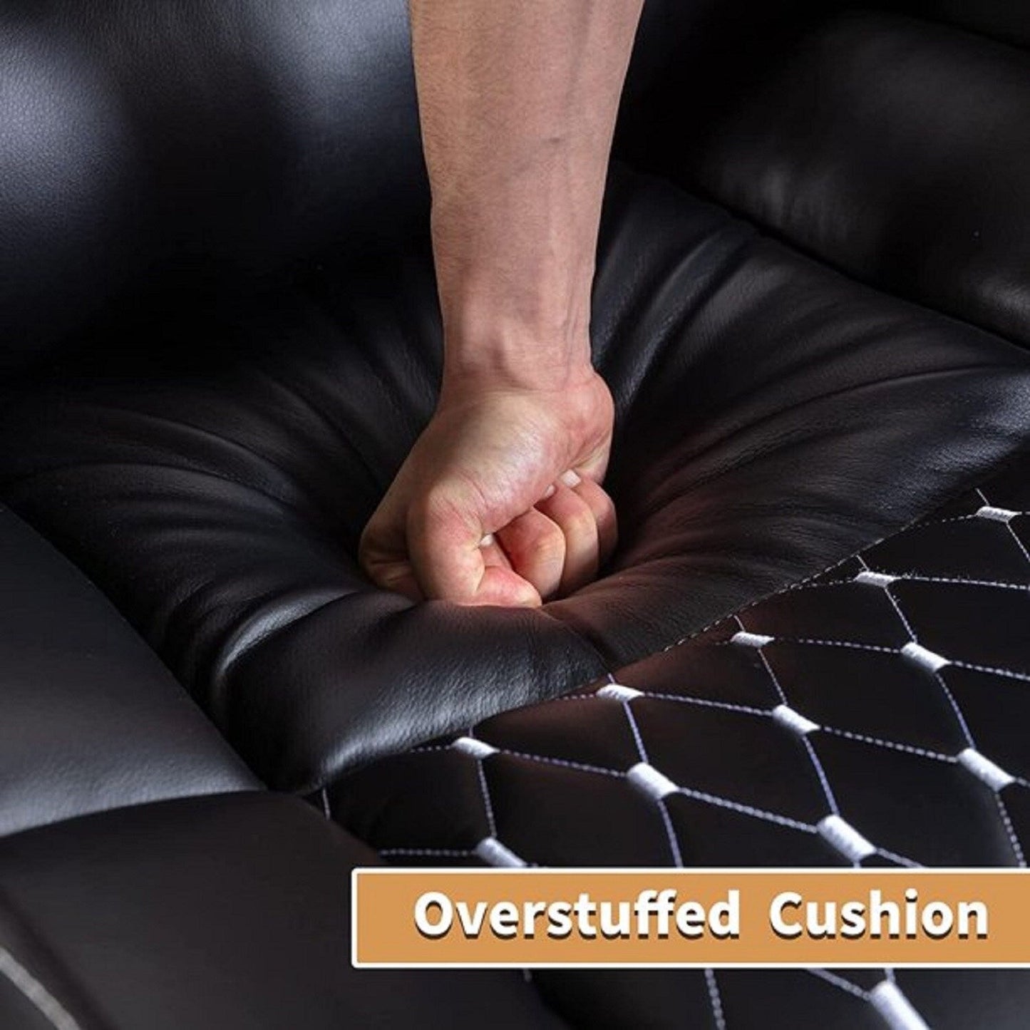 Divano reclinabile singolo imbottito elettrico per home theater con braccioli nascosti