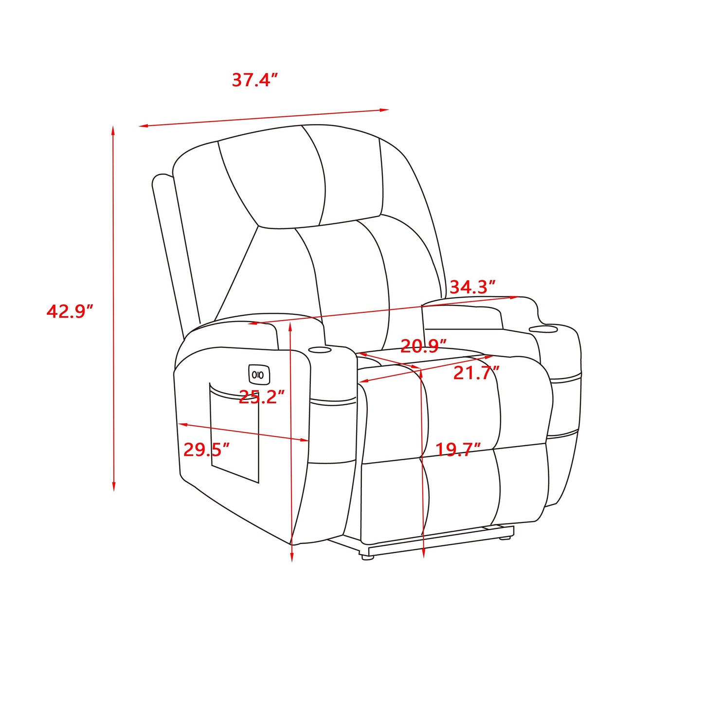Poltrona reclinabile elettrica