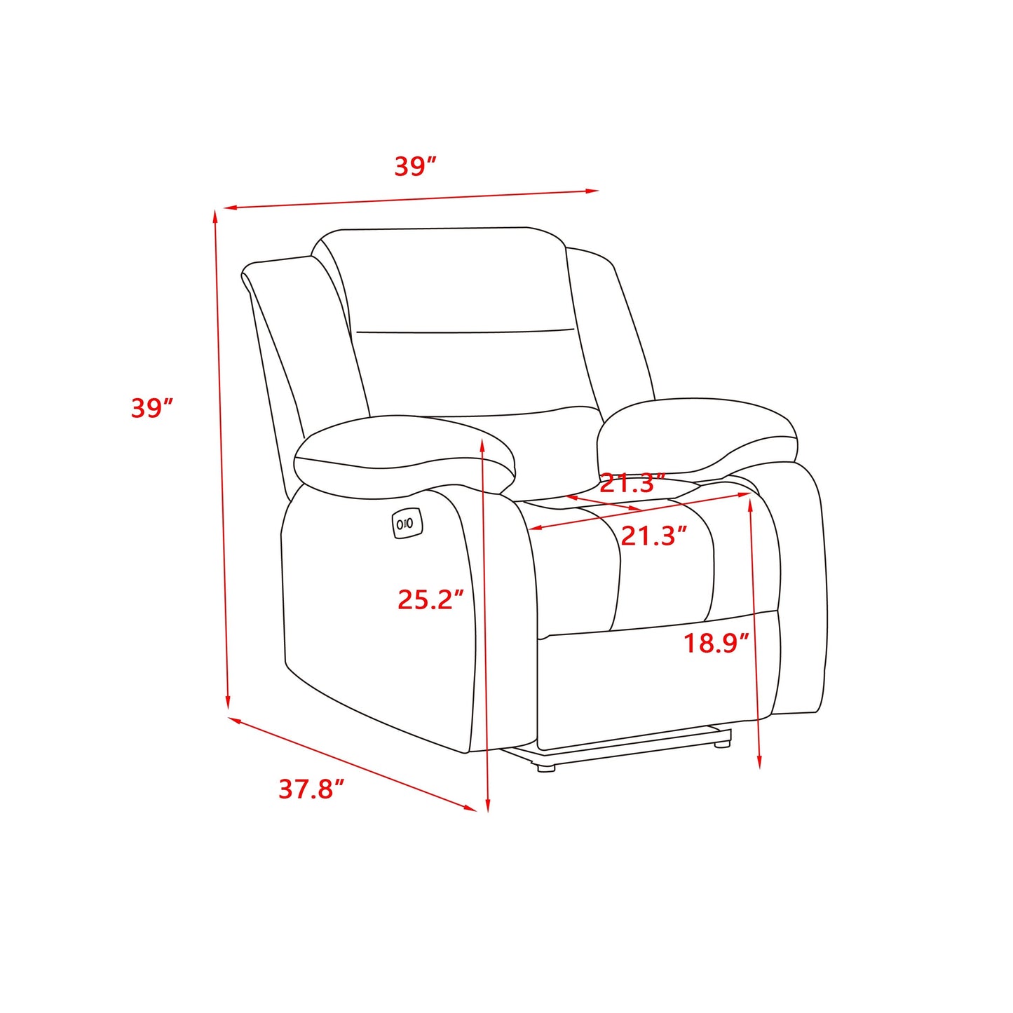 Poltrona reclinabile elettrica