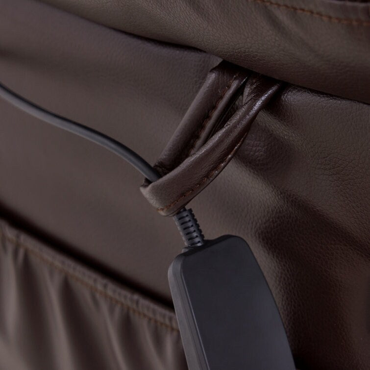 Poltrona reclinabile elettrica con massaggio vibrante e calore, in similpelle, 350 libbre