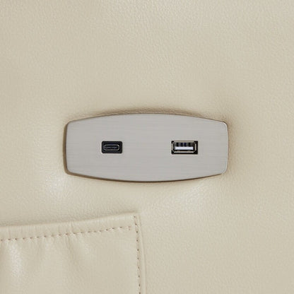 Poltrona reclinabile elettrica con massaggio vibrante e calore, in similpelle, 350 libbre