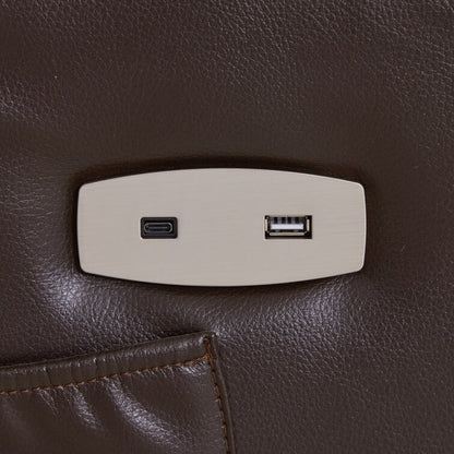 Poltrona reclinabile elettrica con massaggio vibrante e calore, in similpelle, 350 libbre