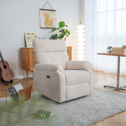 Poltrona reclinabile girevole elettrica con USB/tipo C, rotazione di 270°