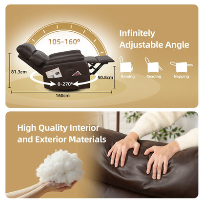 Poltrona reclinabile girevole elettrica