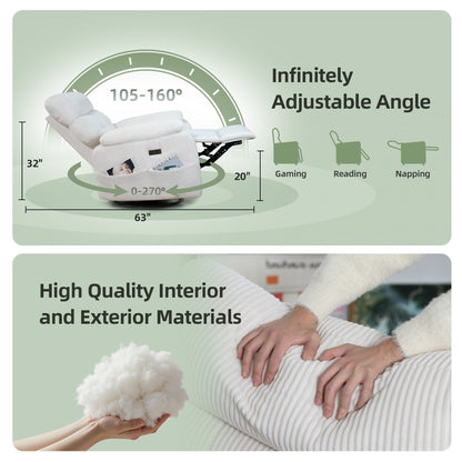 Poltrona reclinabile girevole elettrica