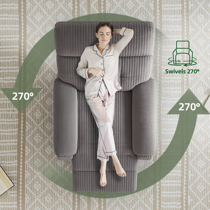 Poltrona reclinabile girevole elettrica