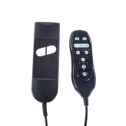 Poltrona reclinabile a dondolo girevole elettrica con motore OKIN, 8 punti di vibrazione, riscaldamento lombare, poggiapiedi estensibile, reclinazione infinita