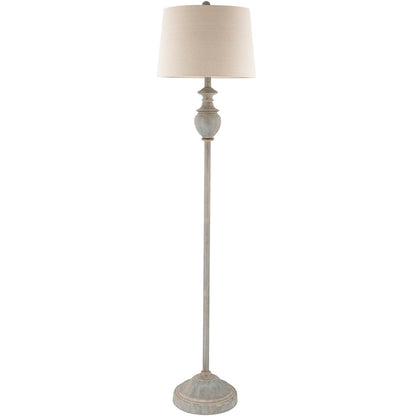 Lampada da terra tradizionale Pragya rifinita a mano - 59H x 15W x 15D