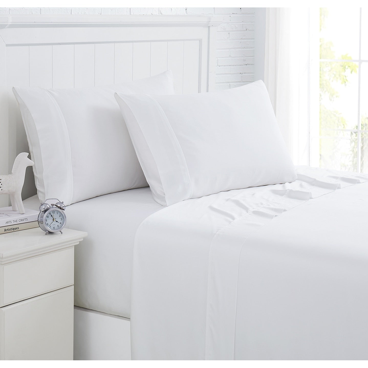 Set di lenzuola da letto di lusso premium in viscosa di bambù al 100%, 4 pezzi, con tasche extra profonde, da 21 pollici