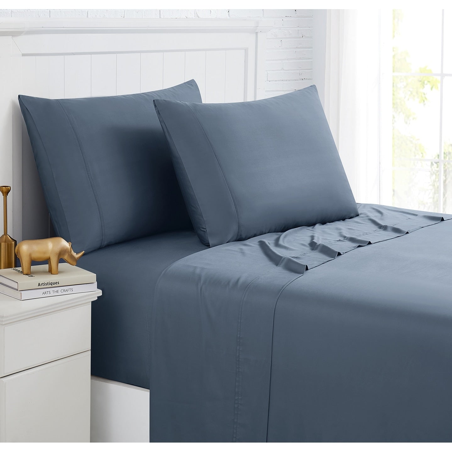 Set di lenzuola da letto di lusso premium in viscosa di bambù al 100%, 4 pezzi, con tasche extra profonde, da 21 pollici