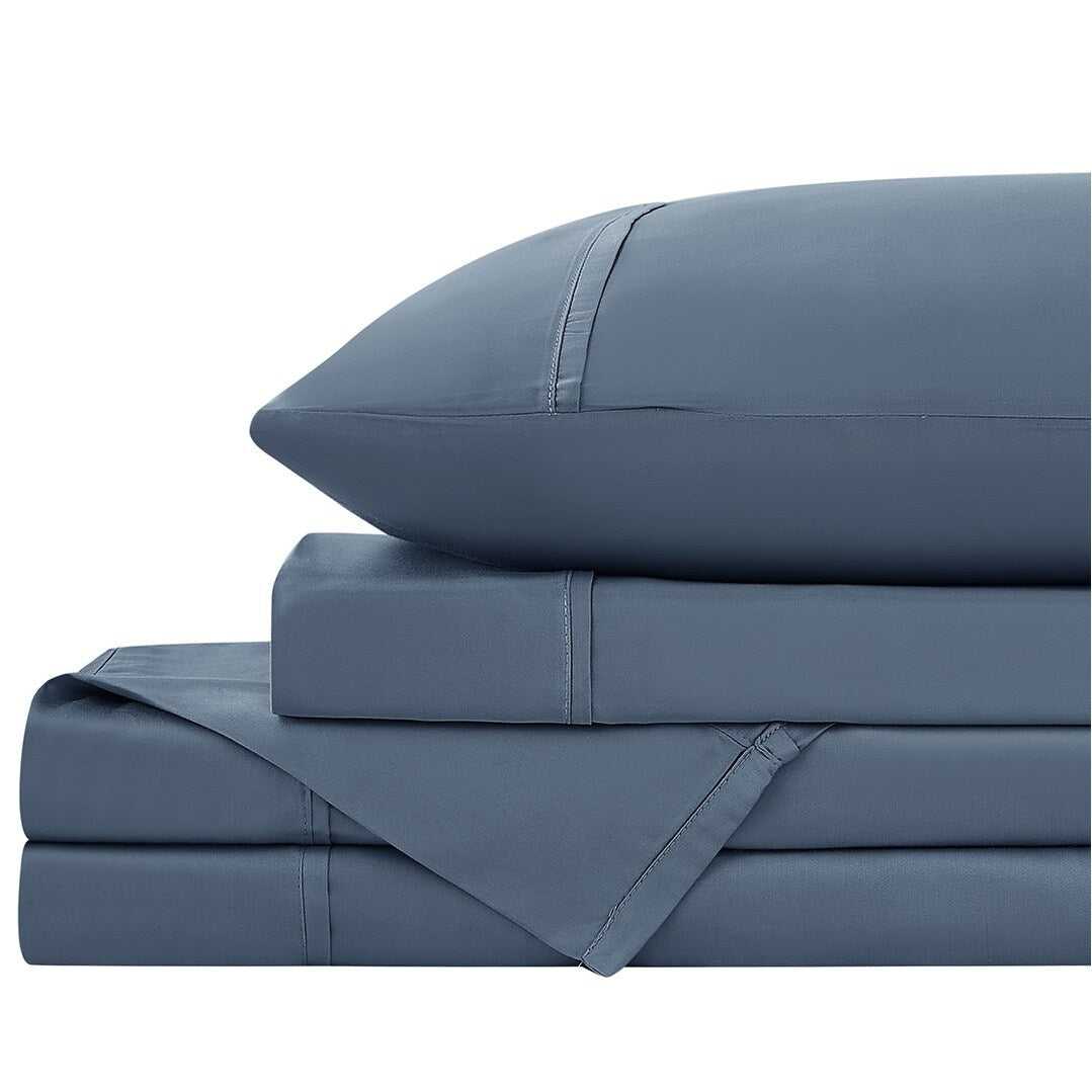 Set di lenzuola da letto di lusso premium in viscosa di bambù al 100%, 4 pezzi, con tasche extra profonde, da 21 pollici