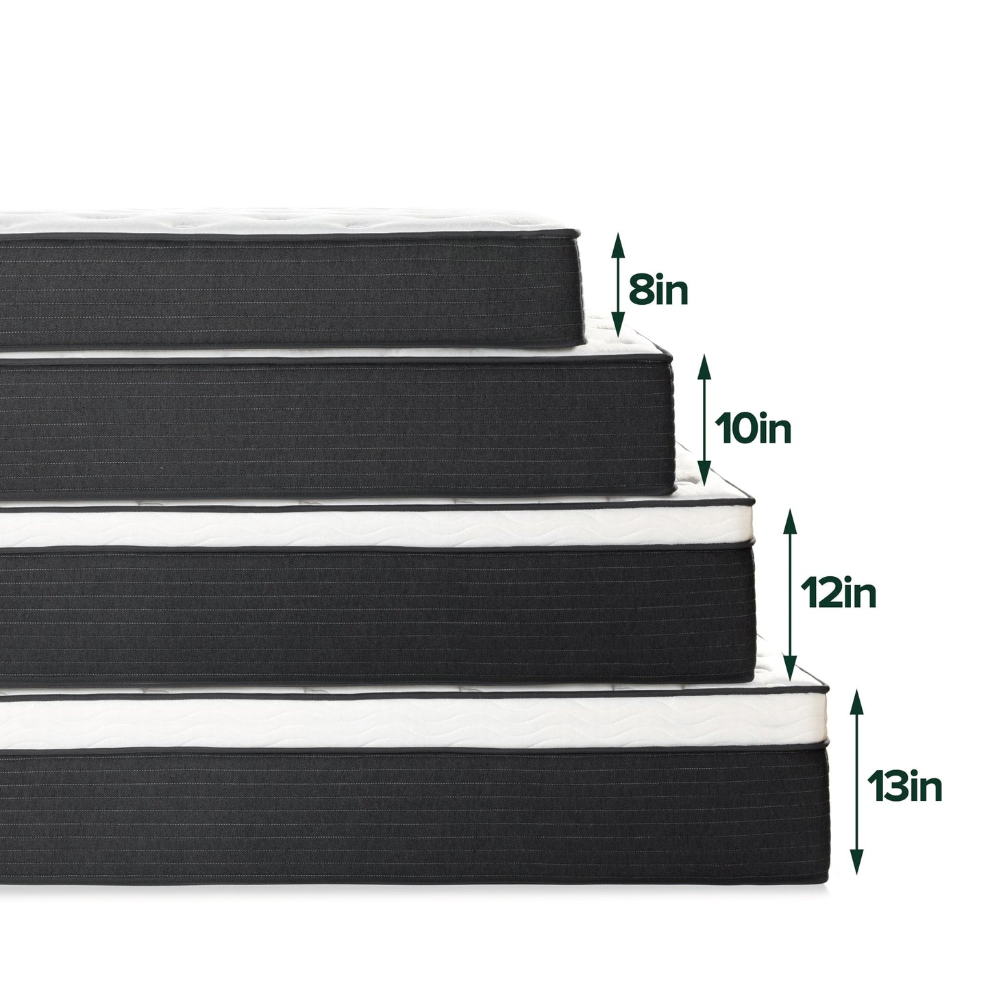 Materasso ibrido a molle insacchettate Priage by ZINUS da 10 pollici Comfort Essential