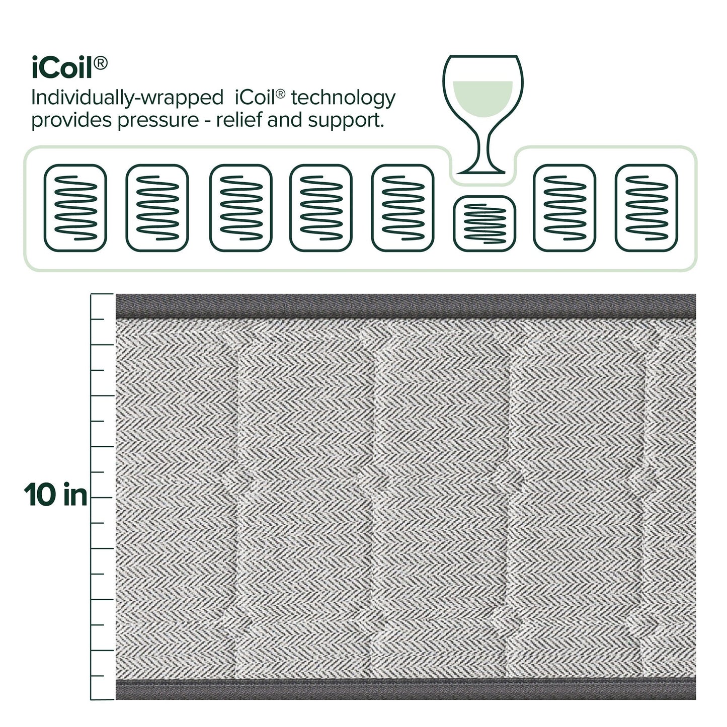 Materasso ibrido Priage by ZINUS Comfort Support Cooling Gel da 10 pollici