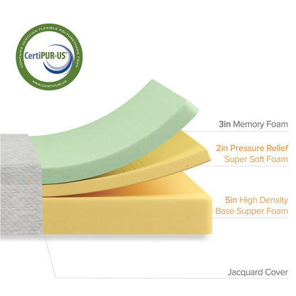 Materasso in memory foam Ultima da 10 pollici Priage di ZINUS