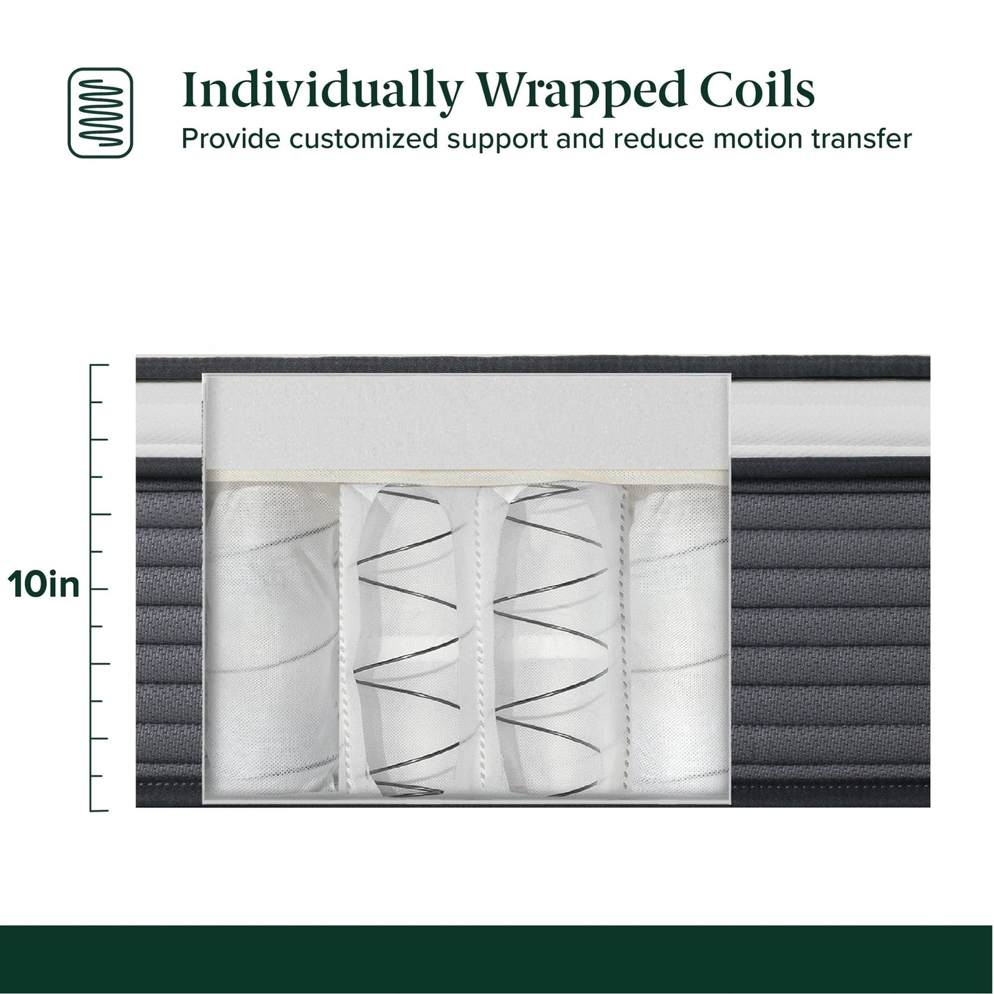 Materasso ibrido a molle insacchettate Priage by ZINUS 10 Support Plus