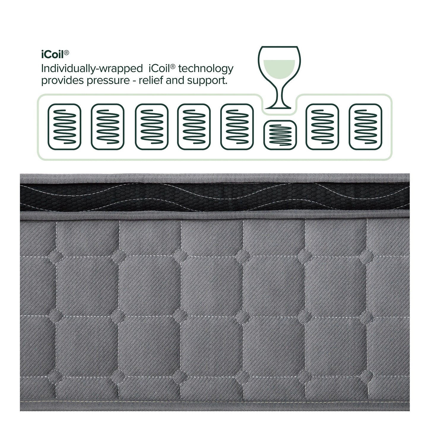 Materasso ibrido Priage by ZINUS da 12 pollici con gel Cool Touch Comfort