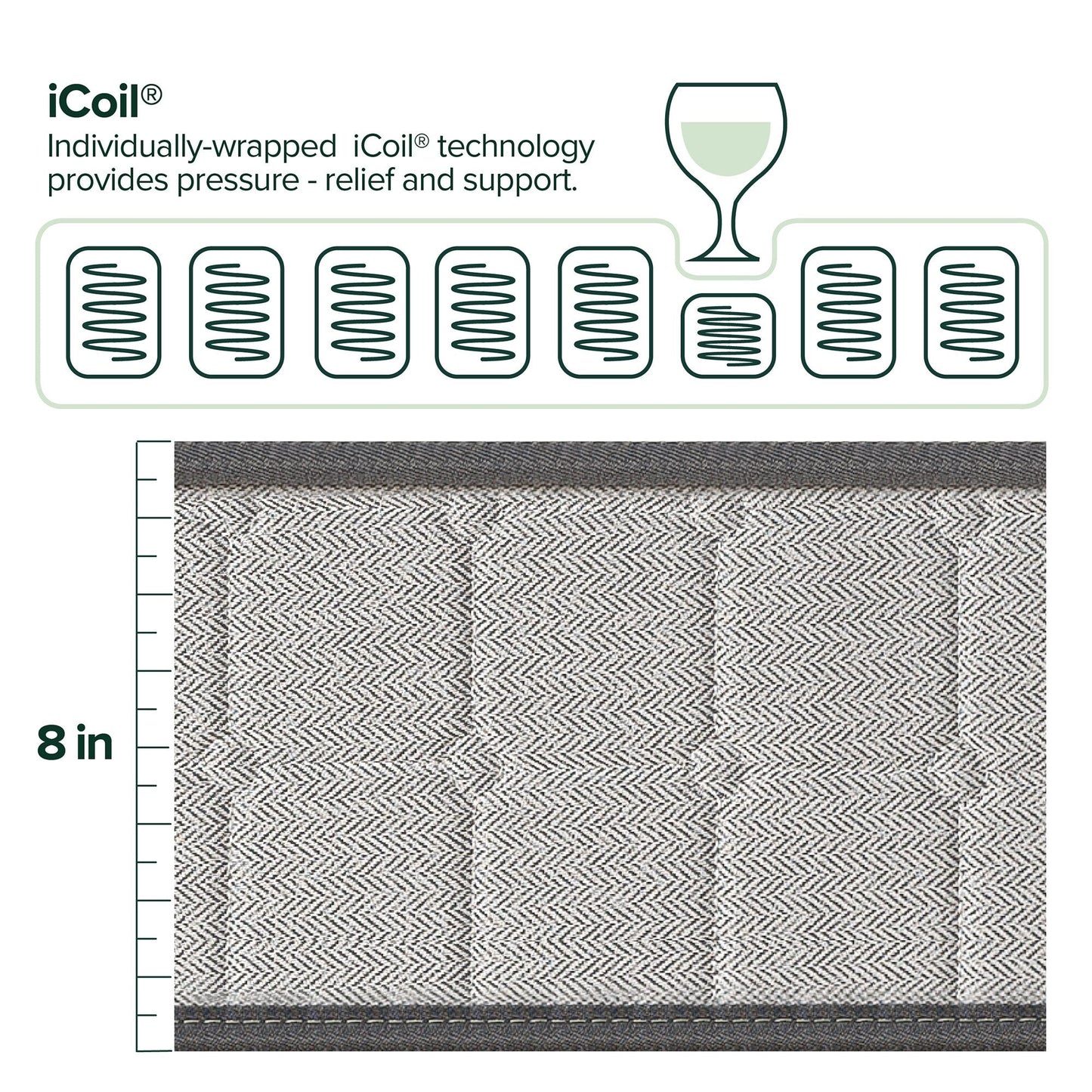 Materasso ibrido Priage by ZINUS Comfort Support Cooling Gel da 8 pollici