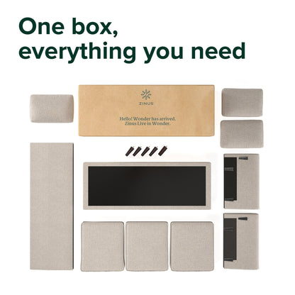 Priage by ZINUS Divano Madison imbottito color beige farina d'avena