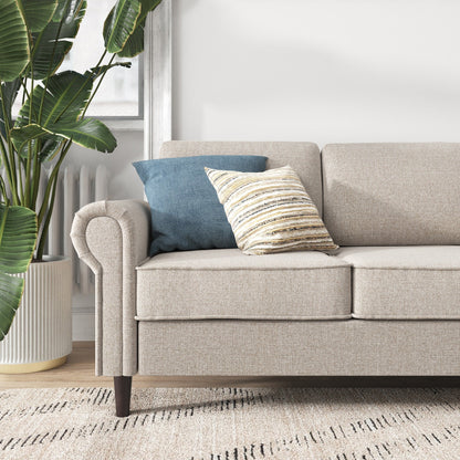 Priage by ZINUS Divano Madison imbottito color beige farina d'avena