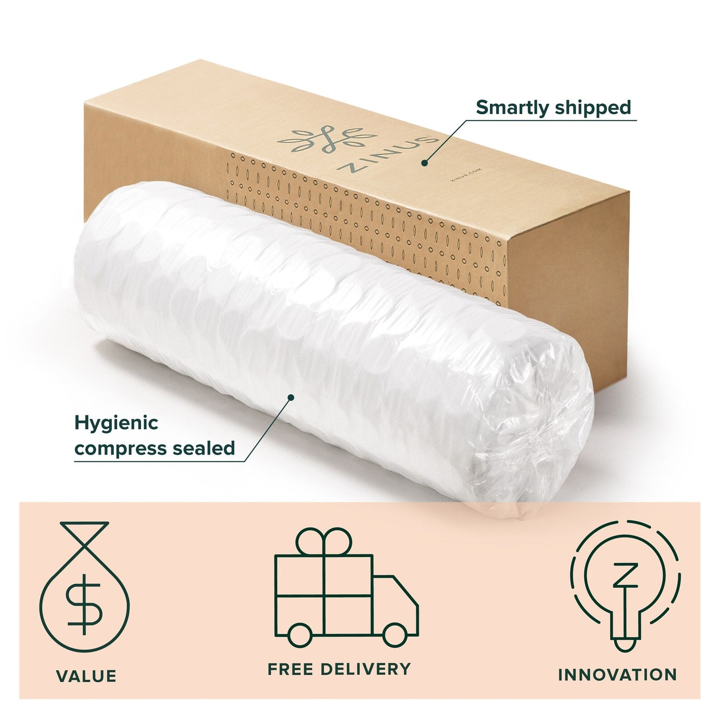 Materasso ibrido in memory foam con infusione di gel Priage by Zinus da 10 pollici