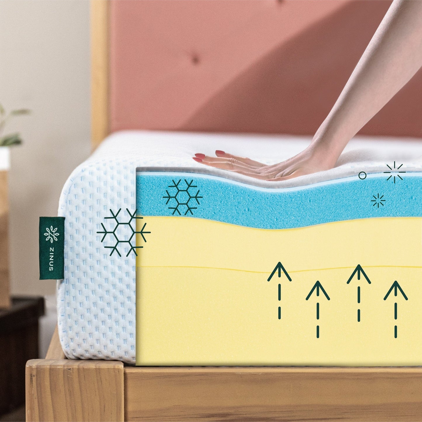 Materasso in memory foam al tè verde Priage by Zinus da 10 pollici