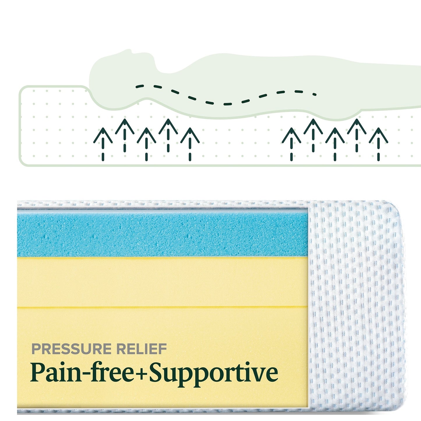 Materasso in memory foam al tè verde Priage by Zinus da 10 pollici