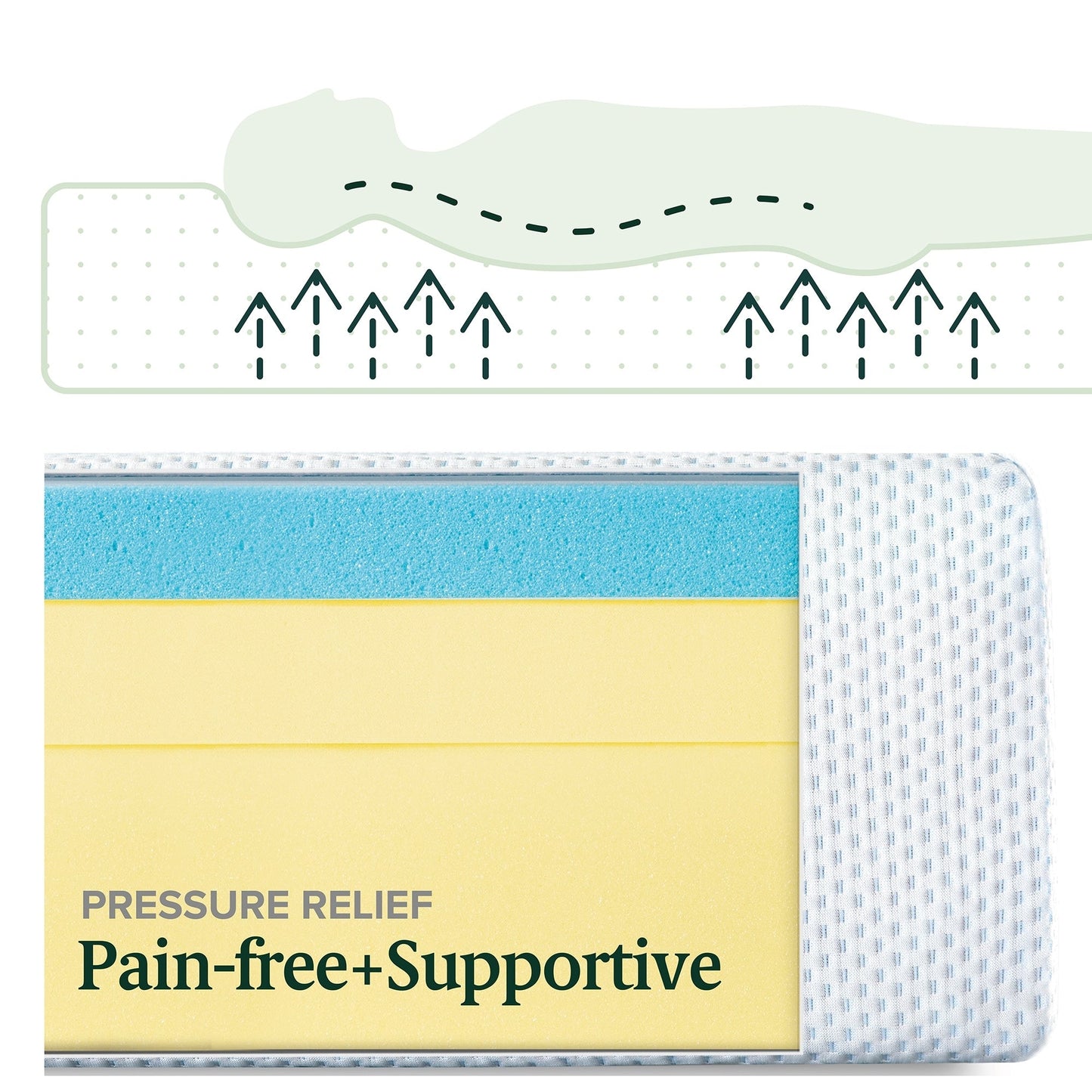 Materasso in memory foam al tè verde Priage by Zinus da 12 pollici