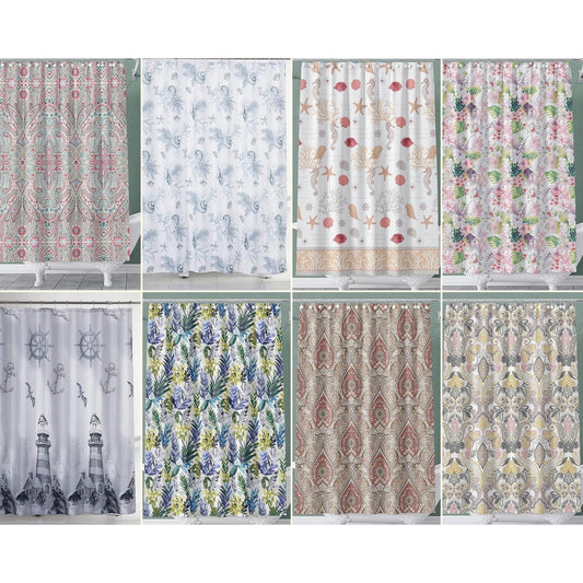 Tenda da doccia in tela stampata, decorazione per il bagno in poliestere, design colorato e accattivante, 70 x 70 cm