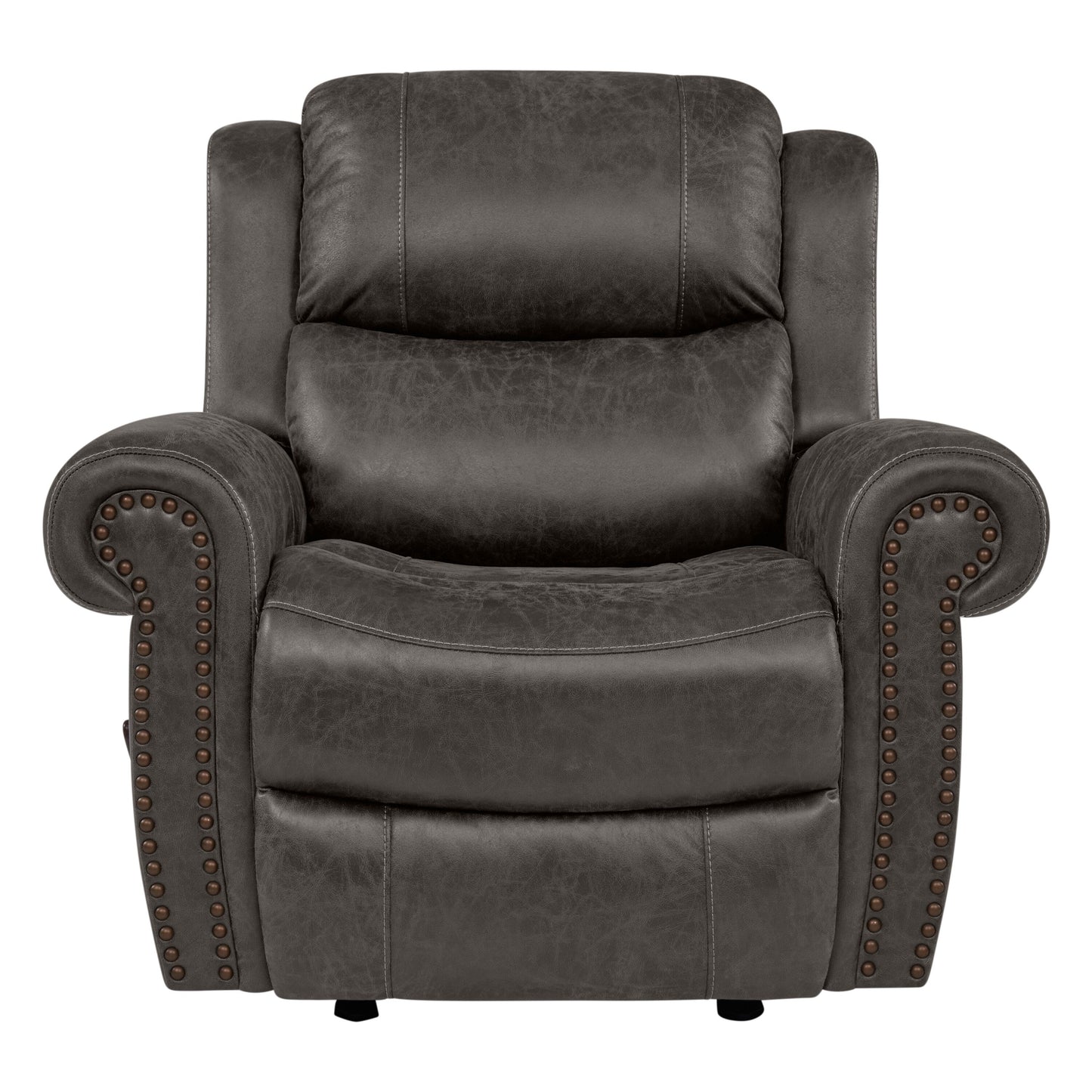 Poltrona reclinabile a dondolo con braccioli arrotolati extra large Copper Grove Dilsen