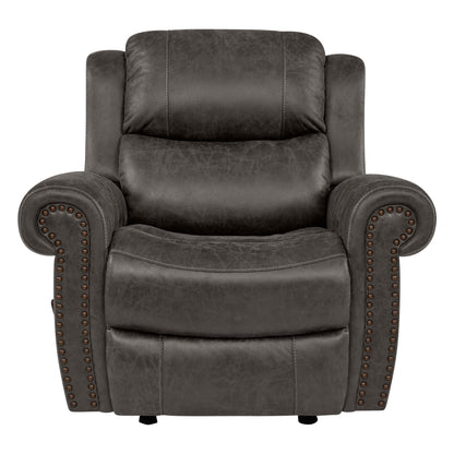 Poltrona reclinabile a dondolo con braccioli arrotolati extra large Copper Grove Dilsen