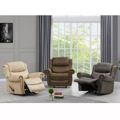 Poltrona reclinabile a dondolo con braccioli arrotolati extra large Copper Grove Dilsen