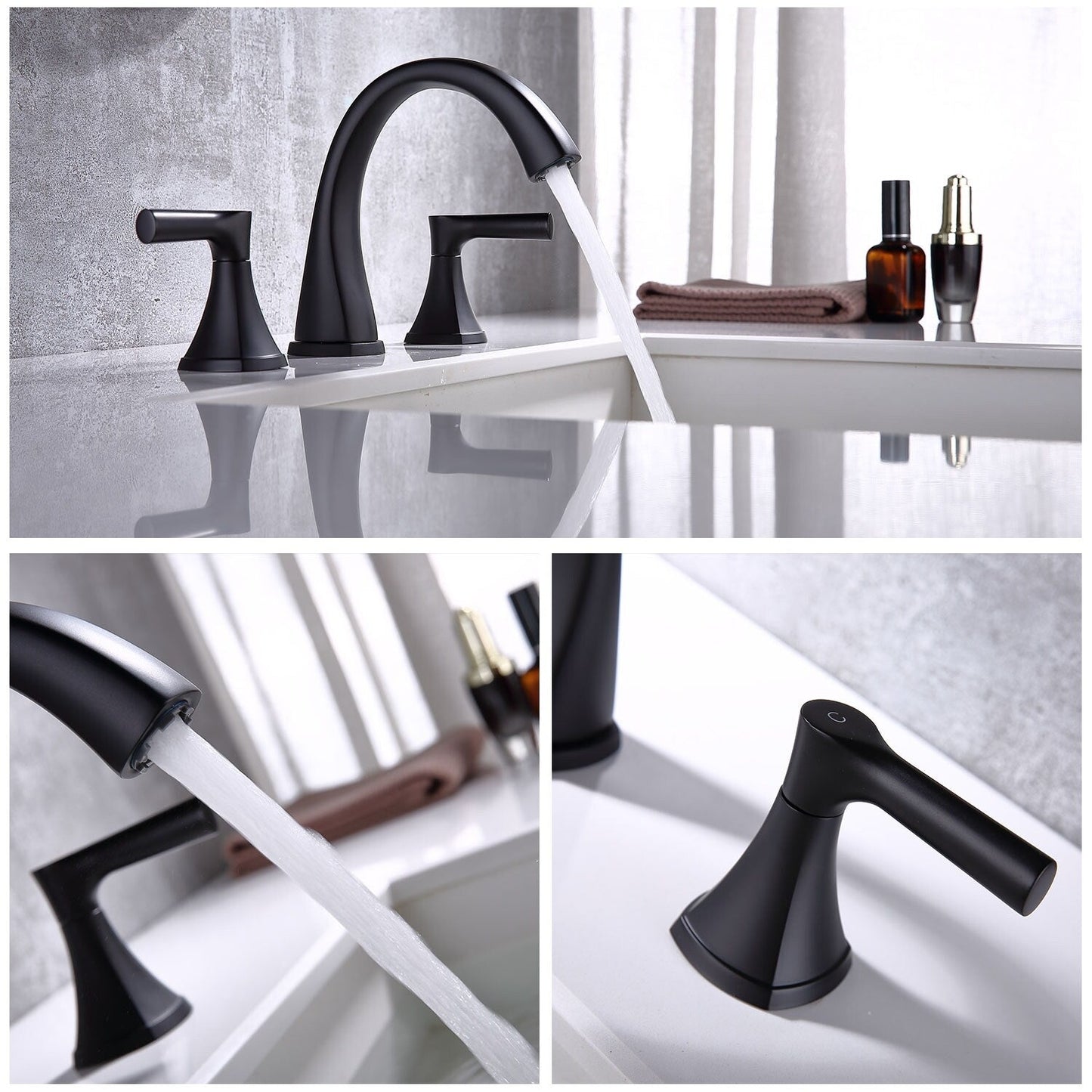 Proox 8 Widespread Bathroom SpotShield Rubinetto per lavabo con gruppo di scarico