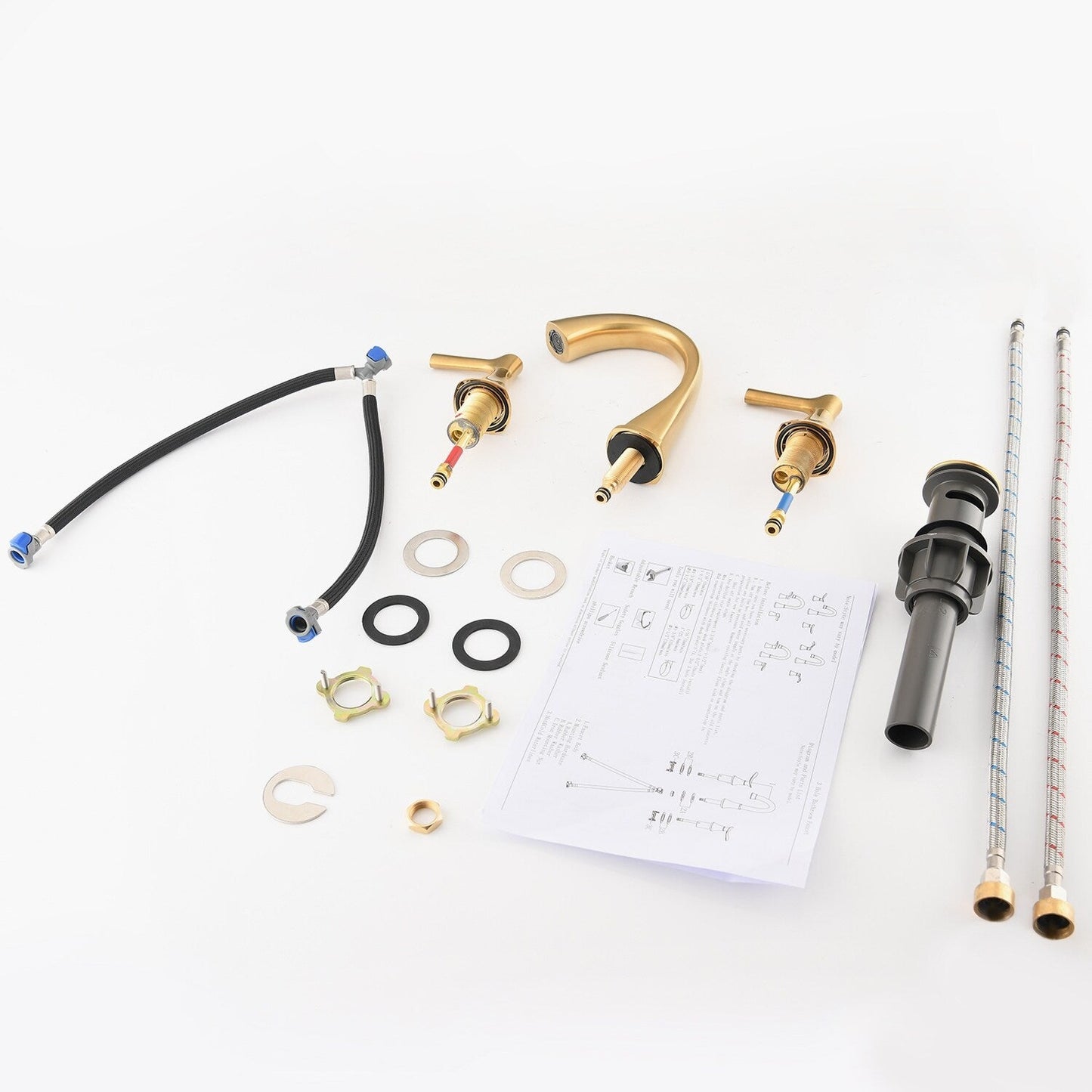 Proox 8 Widespread Bathroom SpotShield Rubinetto per lavabo con gruppo di scarico