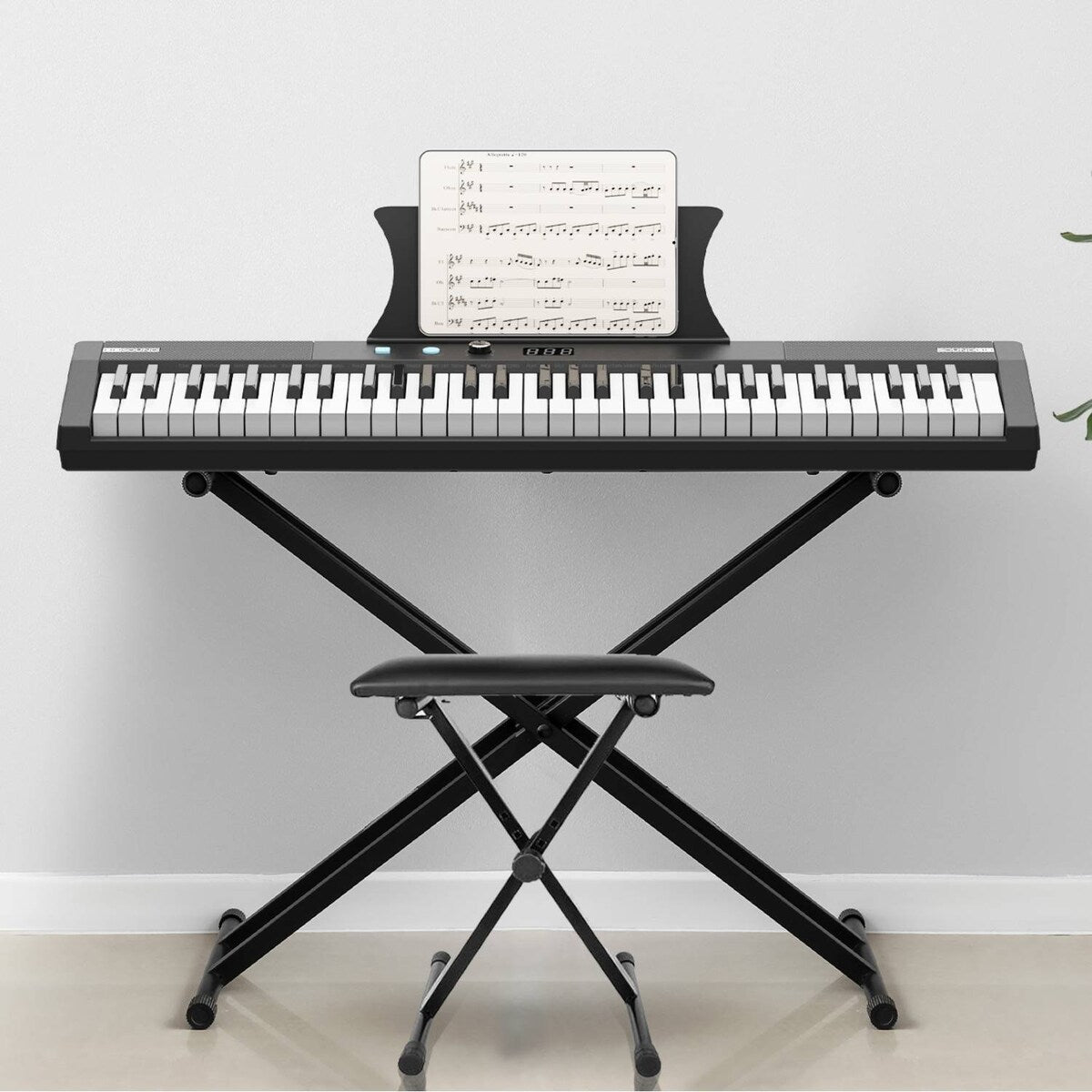 Pianoforte elettrico portatile semi-pesato a 61 tasti