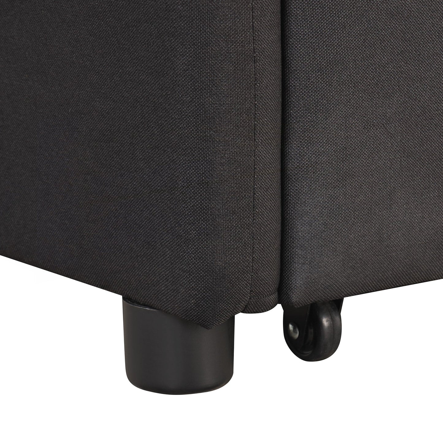 Divano letto estraibile 3 in 1 con tavolo a 2 ali