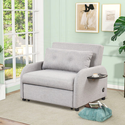 Divano letto estraibile 3 in 1 con tavolo a 2 ali